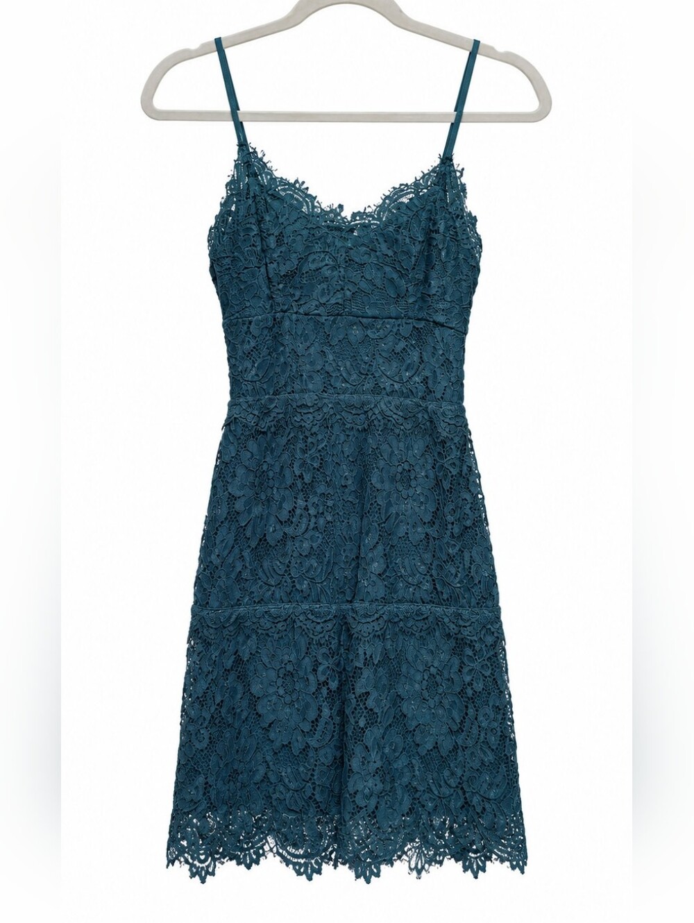 Topshop Women's Lace Green V Neck Dress US Size 2